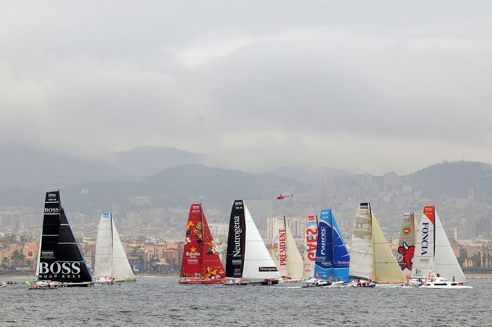 Départ de la Barcelona World Race devant Barcelone