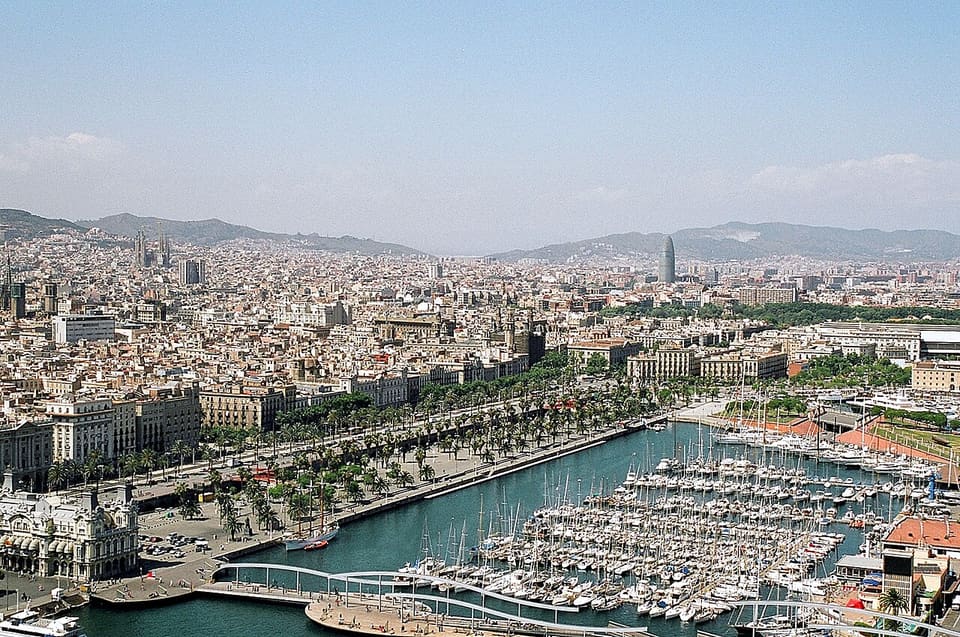Barcelona's Port Vell from above